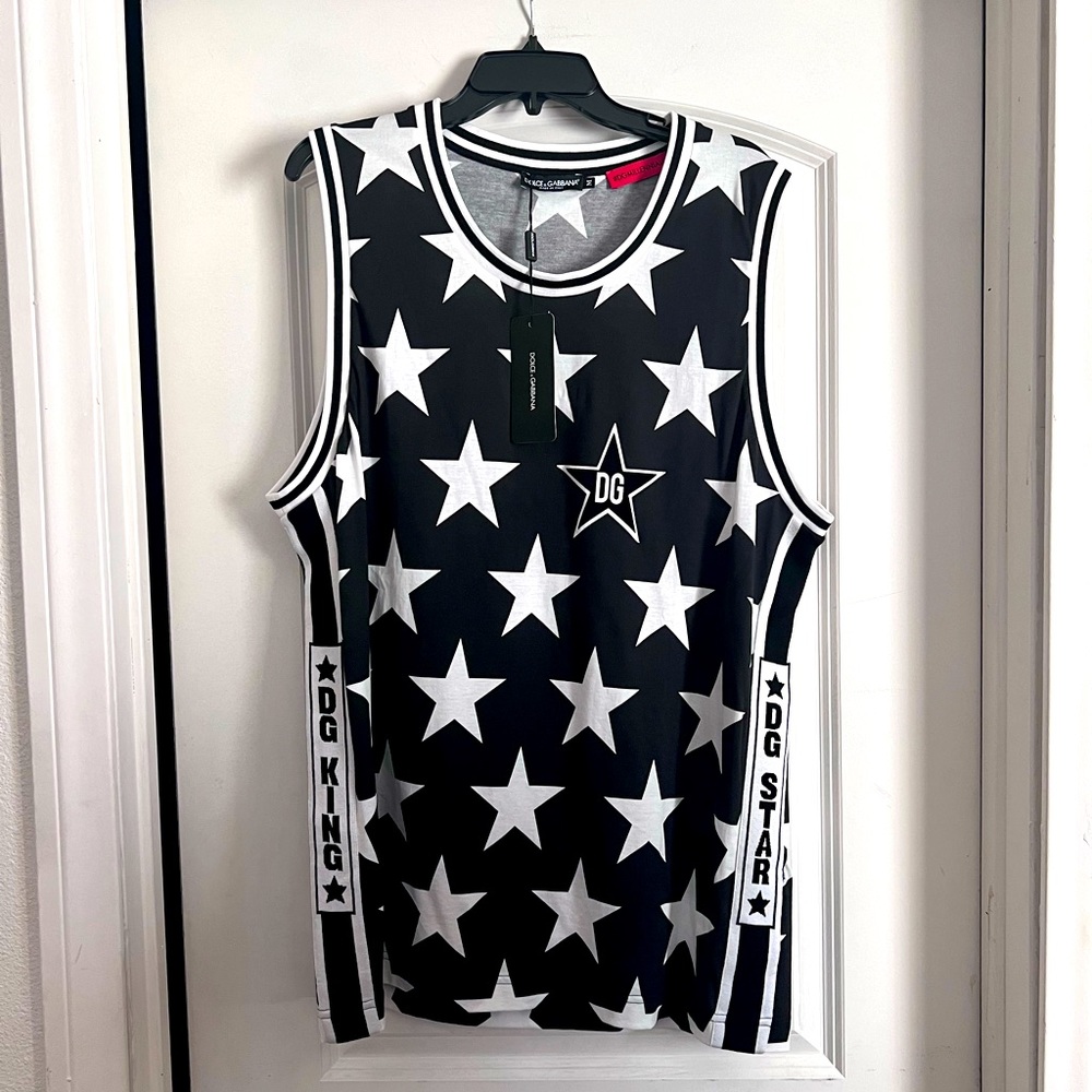 Dolce & Gabbana millennials mens shirt DG King sleeveless.